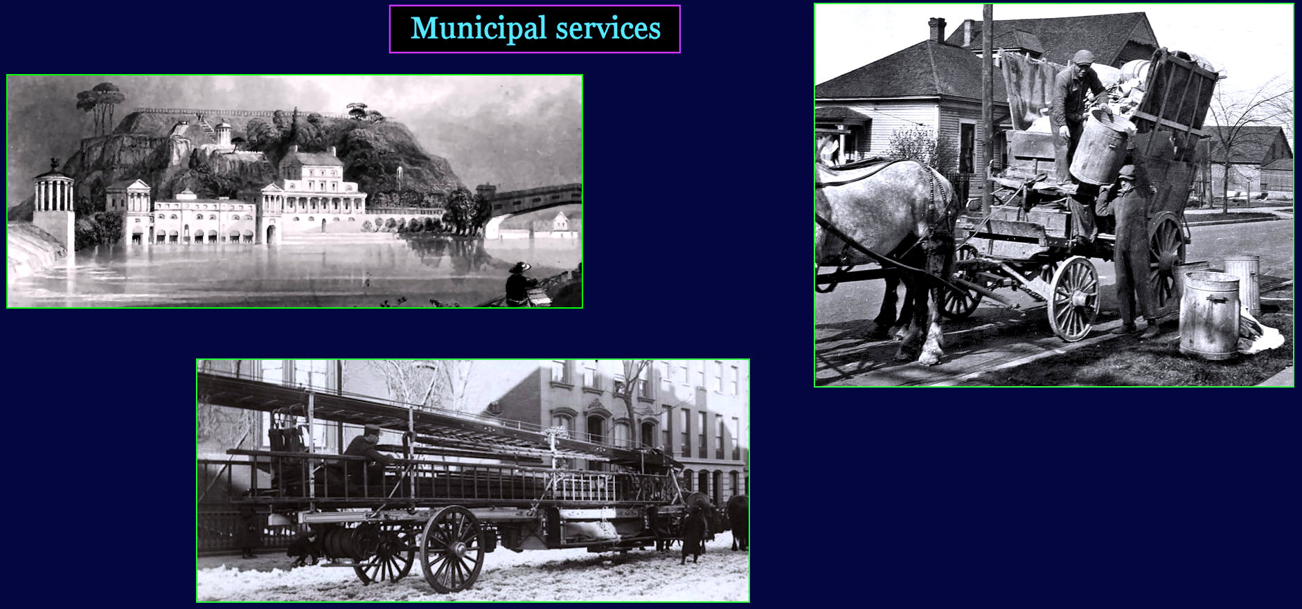 Municipal services, 1890